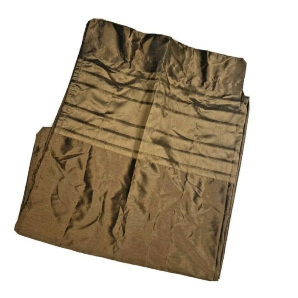 1 Single Brown Curtain Panel 94 Faux Silk Drape
